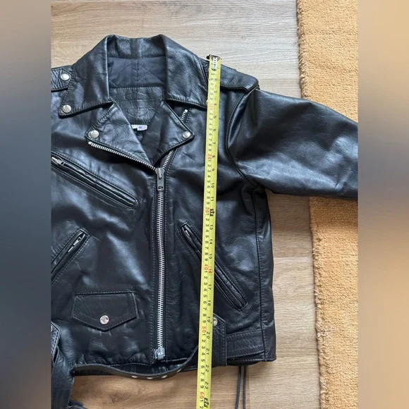 🦃Vintage Women’s Black Leather Harley-Davidson Motorcycle Medium Jacket